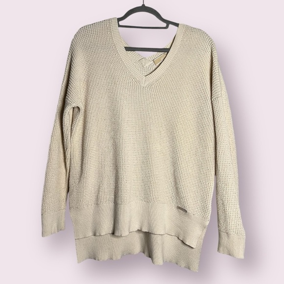 MICHAEL Michael Kors Cream Oversized Knit Sweater - Picture 1 of 9